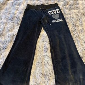 Y2K VS Pink Velour Flare Lounge Pants